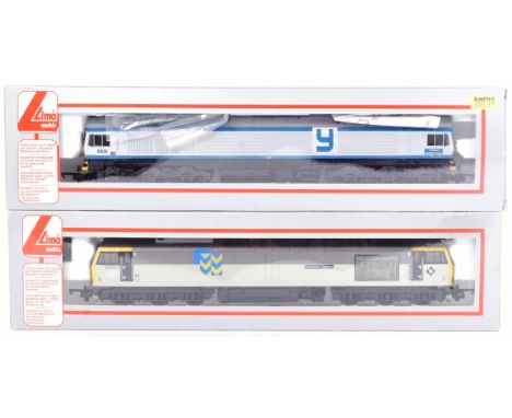 Model Railway - x2 Lima OO gauge model railway trainset locomotive diesel engines comprising; L204808 Class 60 60050 'Roseber