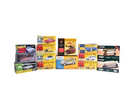 Diecast - a collection of assorted boxed diecast models to include; Lledo Vanguards 1/43 scale models, Corgi Tramway, Corgi J