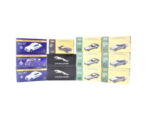 Diecast - a collection of x12 Atlas Edition boxed diecast model cars and other vehicles from the Sports Car Collection, Jagua