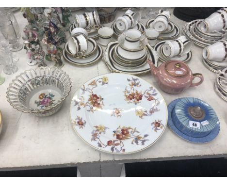 A Shelley butter dish plus Sadler teapot etc