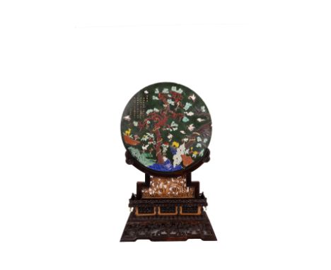 China , Qian Long period , Qing Dynasty Dimensions: Base: Height 35 cm by 30 cm , Screen Diameter 38 cm Weight: 4788 grams Ri