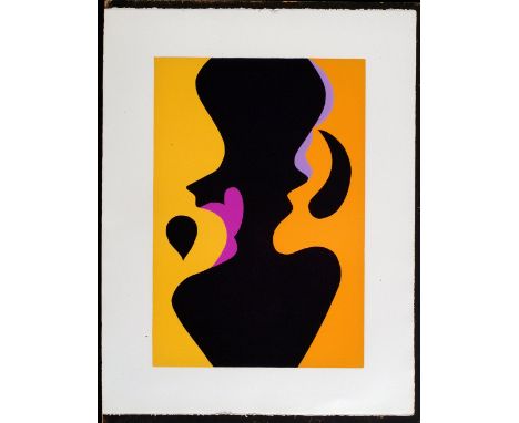 ANDRE VERDET (French, 1913-2004), 'Pomone' linocut printed in colours 1972, black, purple, lilac and yellow on arches outside