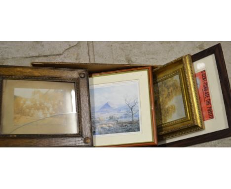 Pictures and prints - rural and floral subjects, watercolours, oils on board, etc  **All lots in this sale are subject to a m