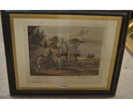 Hunting Print - George Hunt, after F.C. Turner, Bachelor's Hall, Plate I, hand-coloured aquatint, 32cm x 39cm  **All lots in 