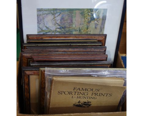 Prints- matching set various dog breeds,  hunting scenes, other loose dog pictures, etc