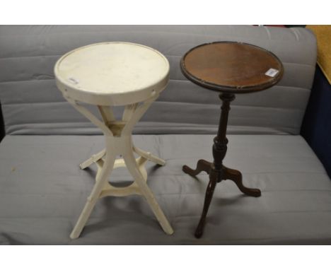 A 20th century mahogany wine table; an occasional table, painted white (2)  **All lots in this sale are subject to a maximum 