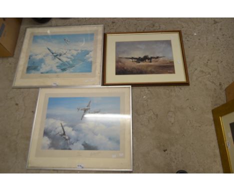 Robert Taylor (20th century, Aviation Artist), by and after, Spitfire, signed in pencil by Group Captain Sir Douglas Bader, C