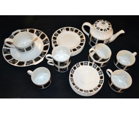 A Midwinter retro tea service for six  **All lots in this sale are subject to a maximum of £2.50 plus VAT Buyers Premium**