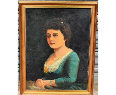 English School (late 19th/early 20th Century)Portrait of a Lady, half-lengthoil on canvas, 63cm x 45cm**All lots in this sale