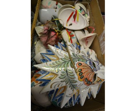 Venice Carnivale - a collection of modern Venetian ceramic wall masks, decorated in the traditional manner; qty (1 box)  **Al