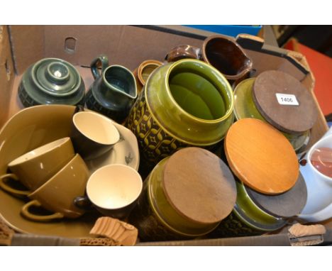 Decorative Ceramics - Hornsea canisters and covers (4); a pair of Midwinter Nature Study coffee cups and saucers; a Midwinter