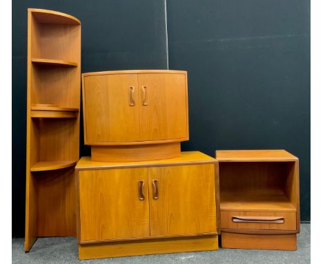 A Teak G-Plan Fresco model low side cabinet, designed by Victor Wilkins, 53.5cm high x 81cm wide x 46cm deep, 1960/1970;  a m
