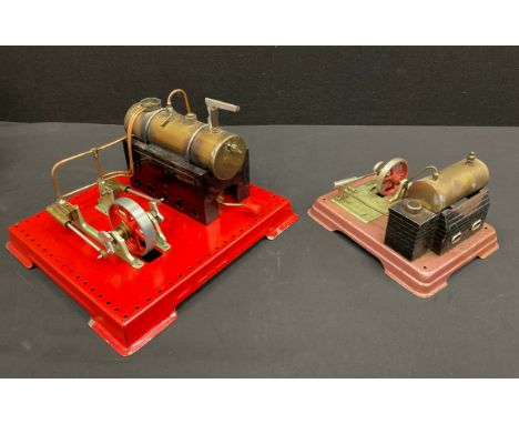A Mamod SE.3 twin cylinder superheated steam engine, boxed, another smaller (2)