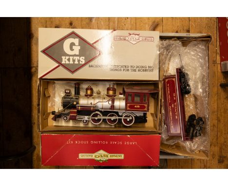 Bachmann Big Haulers series. 'G Kits'. An American 4-6-0 Atchison Topeka &amp; Santa Fe tender locomotive in maroon and silve