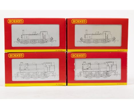 4 Hornby OO tank locomotives. (R.2533) BR class 94 0-6-0ST 68035 weathered edition in satin black livery. A (R.2496) LBSC 0-6