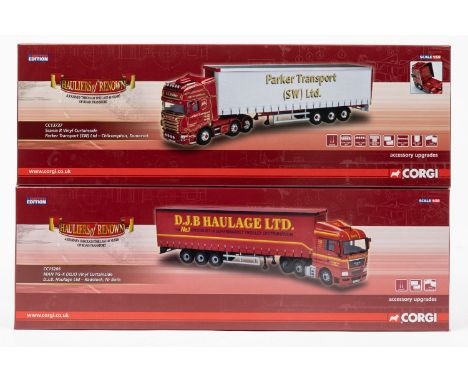 2 Corgi Limited Edition Hauliers of Renown series Trucks. CC13737 Scania R Vinyl Curtainside, Parker Transport (SW) Ltd, Chil