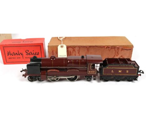 Hornby O gauge 3 rail electric 4-4-2 tender Locomotive Royal Scot. Rn 6100 in lined maroon LMS livery, complete with light bu