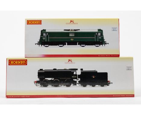 2 Hornby OO locomotives. (R.3560) Late BR 0-6-0 Q1 Class 33032 in unlined black livery. Together with a (R.3376) BR Class 71 