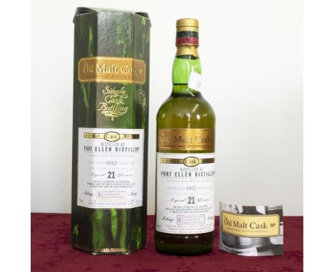 Douglas Laing The Old Malt Cask Single Malt Scotch Whisky, Aged 21 Years, Distilled at Port Ellen Distillery Feb. 1982, bottl