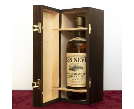 Ben Nevis Single Highland Malt Scotch Whisky, 26 years old, distilled 1975 bottled 2001, cask No.952, 53.9%vol 70cl, in woode