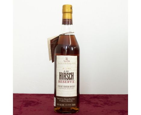 A. H. Hirsch Reserve Straight Bourbon Whiskey, 16 years old  45.8%vol 700ml, with swing ticket, 1btl 