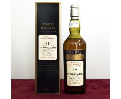 Rare Malts Selection Natural Cask Strength Single Malt Scotch Whisky, Aged 19 years, distilled 1979 St.Magdalene distillery, 