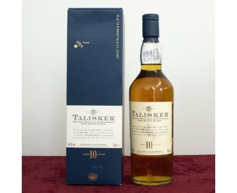 Talisker Isle of Skye Single Malt Scotch Whisky, Aged 10 Years, 45.8%vol 70cl, in carton, 1btl 