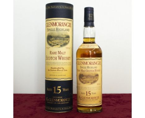 Glenmorangie Single Highland Rare Malt Scotch Whisky, Aged 15 years, 43%vol 70cl, in tube 1btl 