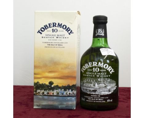 Tobermory Single Malt Scotch Whisky, Aged 10 Years, 40%vol 70cl, dumpy bottle in carton, 1btl 