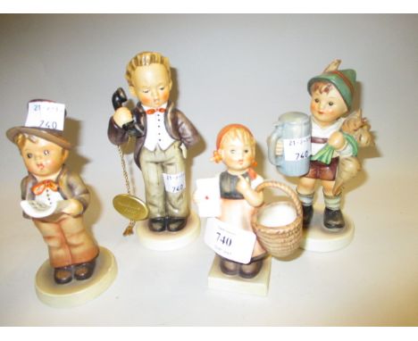 Four various Hummel figures