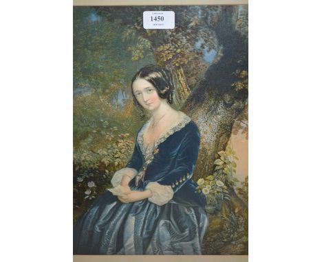 Large 19th Century gilt framed Baxter print, ' The Day Before Marriage '
