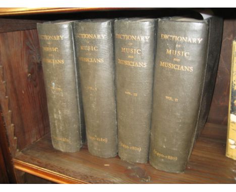 First Edition Groves Dictionary of Music and Musicians 1879 - 1889, four volumes (fifth added later)