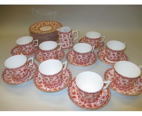 Royal Crown Derby Wilton Rust pattern part tea service