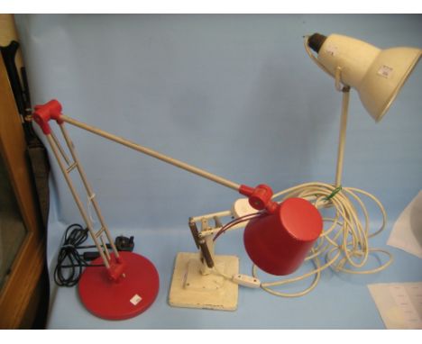 Mid 20th Century anglepoise lamp together with another anglepoise lamp