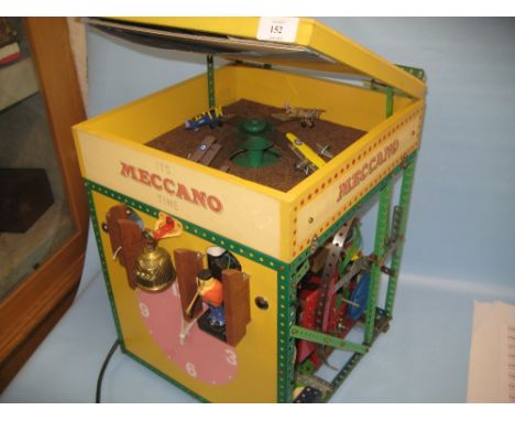 Unusual Meccano cuckoo clock with collection of loose Meccano in box