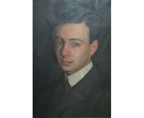 Late 19th / early 20th Century oil on canvas, portrait of a clergyman, 26ins x 19.5ins, gilt framed, together with another po