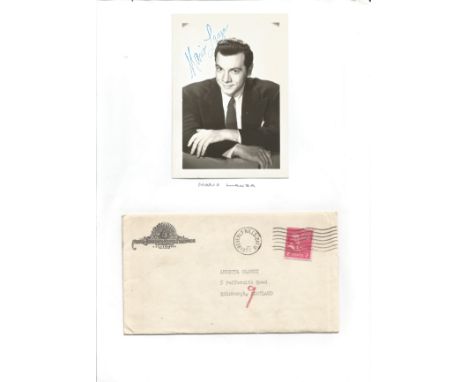 Mario Lanza vintage signed 5x4 black and white photograph. This item also comes with the original envelope post marked Beverl