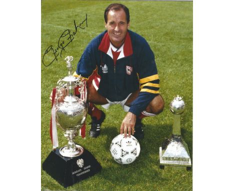 Football George Graham signed 10x8 colour photo pictured while manager of Arsenal. Good condition. All autographs come with a