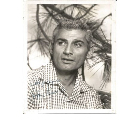 Jeff Chandler signed 10x8 black and white photograph. Chandler was best remembered for playing Cochise in the 1950s film, Bro