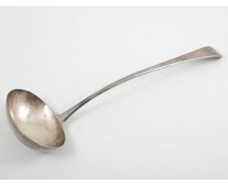 A Georgian silver soup ladle, Old English design, hallmarked London 1808, makers mark Peter & William Bateman, approximate we