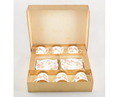 Abbeydale bone china coffee set, cased; two cased sets of Royal Worcester ramekins; and four other items of cased pottery.
