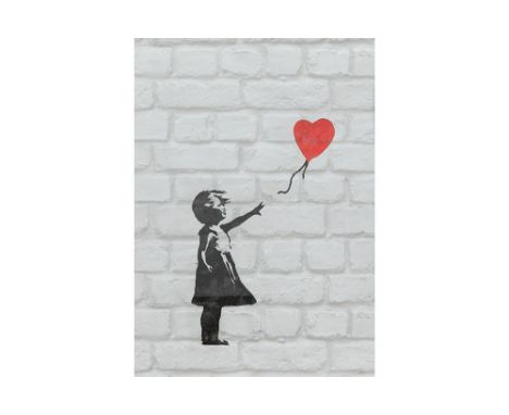 Banksy plate signed and numbered "Girl with balloon" printBANKSY (° 1974) grafisch werk n° 172/500 : "Girl with balloon"  -  