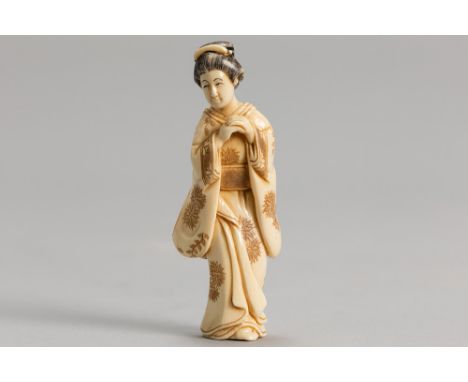 19th Cent. Japanese Meiji period ivory netsuke with certificate and European CITES certificate "24NL331118/20"This item canno