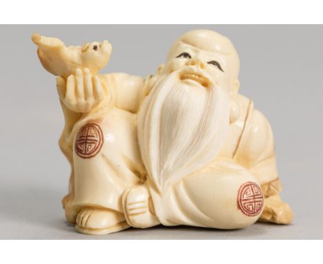 19th Cent. Japanese Meiji period ivory netsuke with certificate and European CITES certificate "24NL331121/20"This item canno