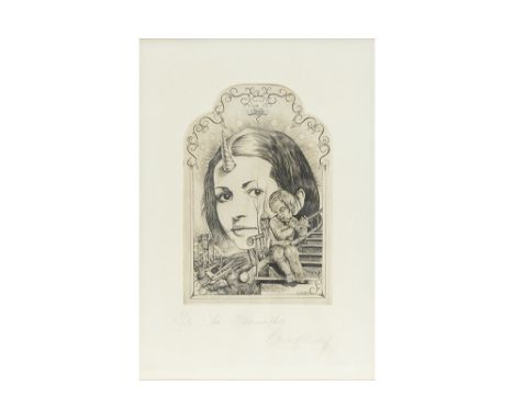 20th Cent. Belgian etching - signed Christian Silvain and dated (19)73SILVAIN CHRISTIAN (° 1950) ets n° 5/30 getiteld "La mét