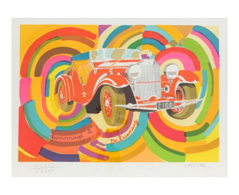 Daniel Libier signed lithograph printed in colorsLIBIER DANIEL (° 1941) kleurlitho n° CLXXII/XLXXV getiteld "Hommage à Robert