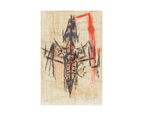 Wilfredo Lam signed print made for the book "Les Demeures d'Hypnos" by P. WaldbergLAM WILFREDO (1902 - 1982) print in kleuren
