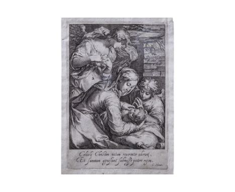 beautiful, finely executed Jacob Matham etching dd 1599 after a work by Abrahm BloemaertMATHAM JACOB (1571 - 1631) zeer fijn 