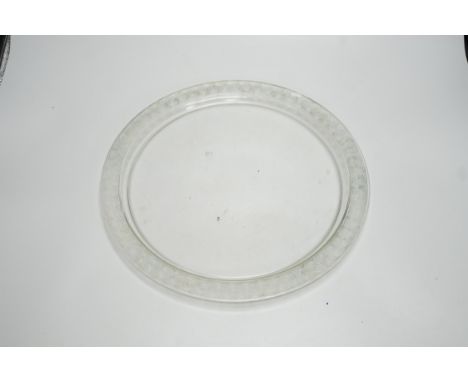 R. Lalique France, a circular dish, (chipped), 35.5cm diameter