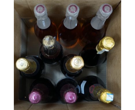 Nine bottles of champagne / sparkling wine - 3 bottles of L’extra Langlois, 2 bottles of Bleasdale sparkling Shiraz, 1 bottle